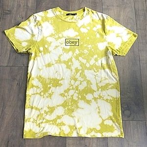 VTG 2YK OBEY CUSTOM BLEACH TEE S